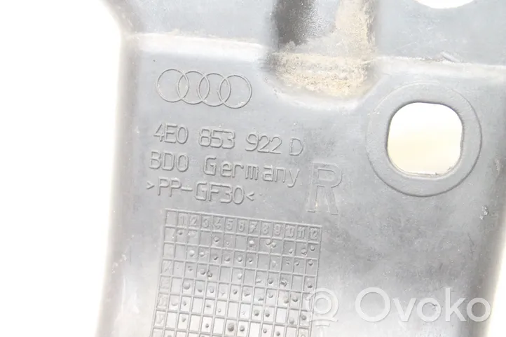 Audi A8 S8 D3 4E Listello di supporto del sottoporta 4E0853922D