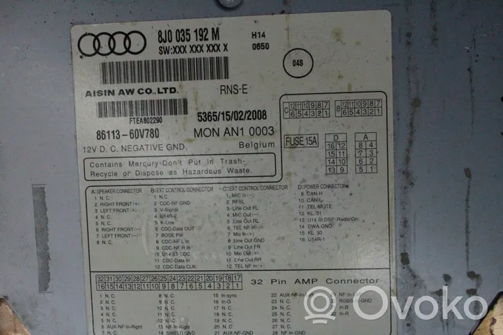 Audi TT TTS Mk2 Radija/ CD/DVD grotuvas/ navigacija 8J0035192M
