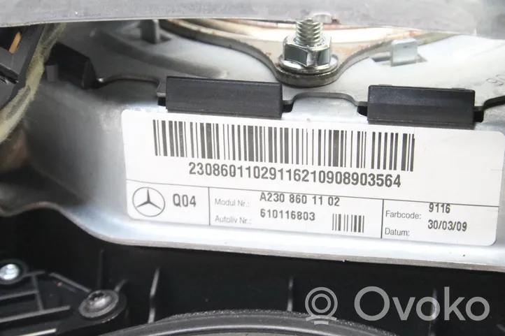 Mercedes-Benz CLC CL203 Poduszka powietrzna Airbag kierownicy A2308601102