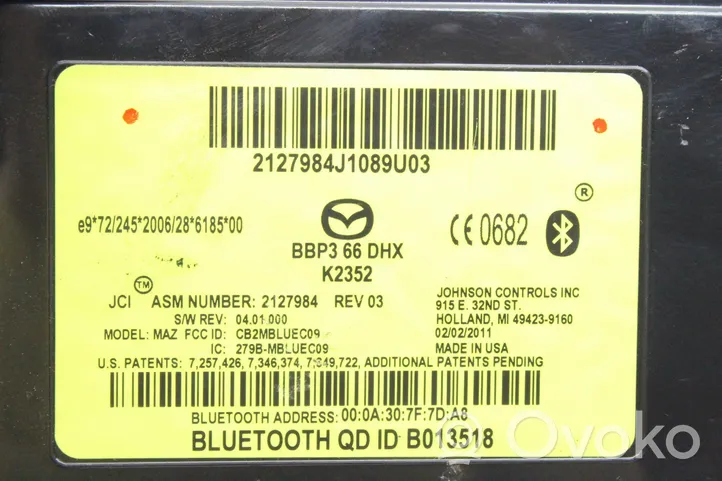 Mazda 3 II Bluetoothin ohjainlaite/moduuli BBP366DHX