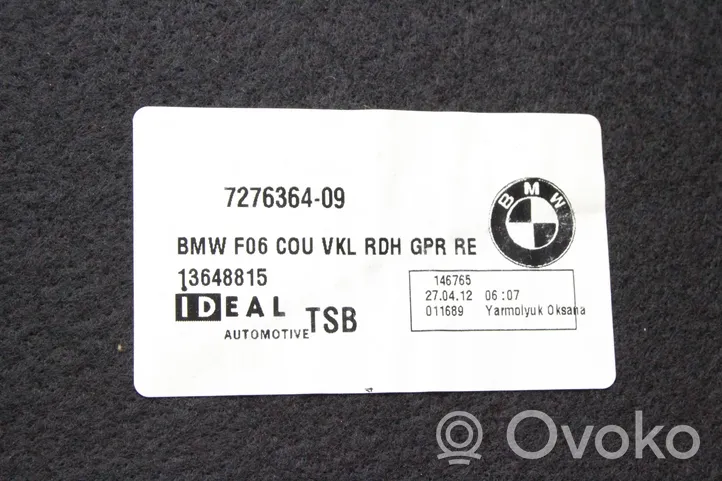 BMW 6 F06 Gran coupe Panneau, garniture de coffre latérale 7276364