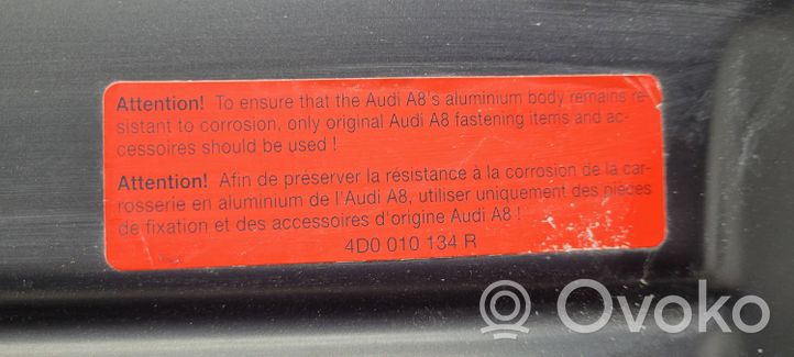 Audi A8 S8 D3 4E Dzinēja pārsegs (vāks) 4d0010134r