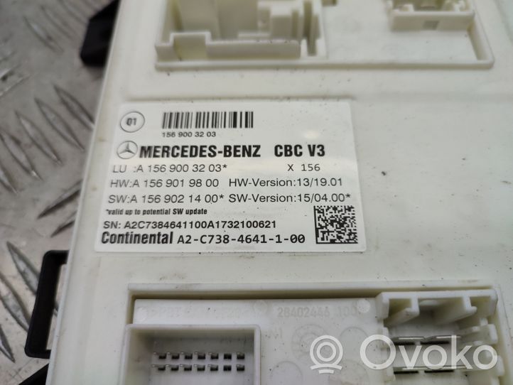 Mercedes-Benz CLA C117 X117 W117 Modulo comfort/convenienza A1569003203