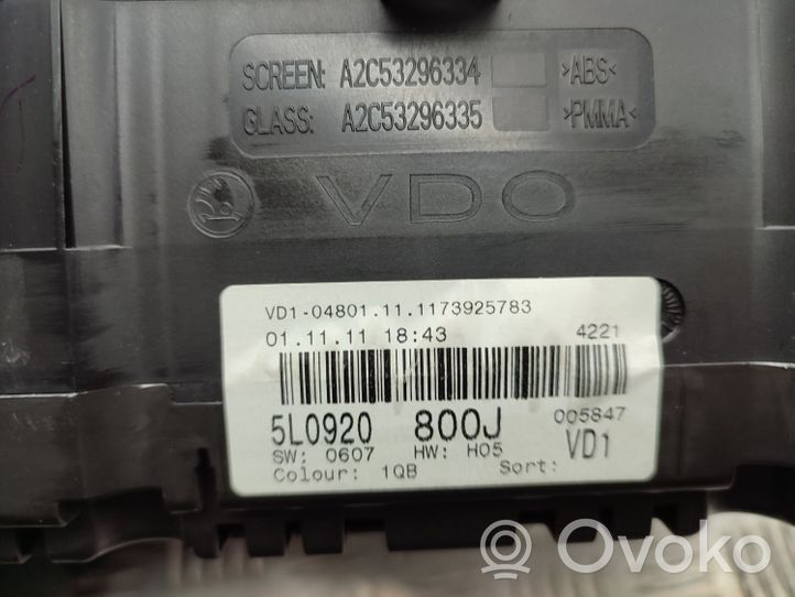 Skoda Yeti (5L) Komputer / Sterownik ECU i komplet kluczy 1K0937085L