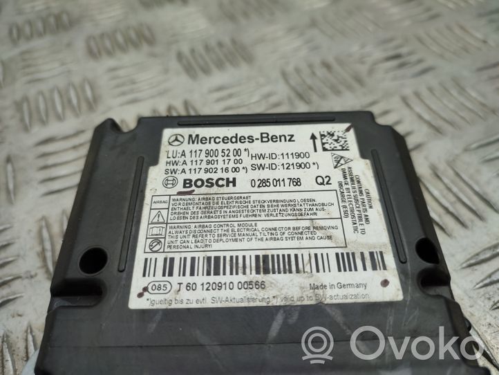 Mercedes-Benz A W176 Module de contrôle airbag A1179005200