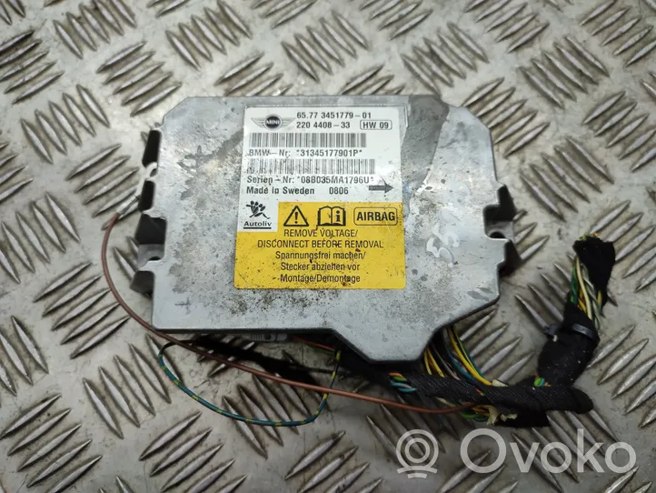 Mini One - Cooper Clubman R55 Module de contrôle airbag 3451779