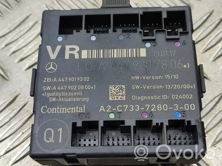 Mercedes-Benz Vito Viano W447 Durų elektronikos valdymo blokas A4479007806