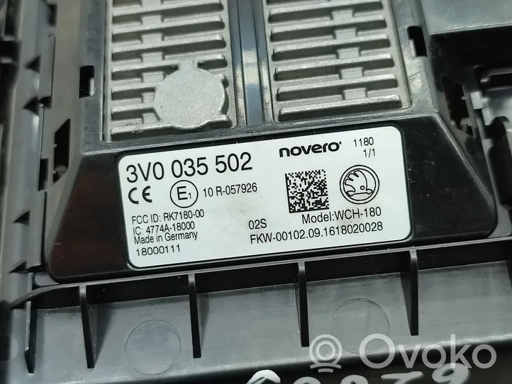 Skoda Octavia Mk3 (5E) Module de charge sans fil 3V0035502