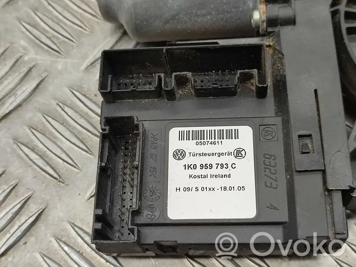 Volkswagen PASSAT B6 Silniczek podnośnika szyby drzwi przednich 1K0959701E