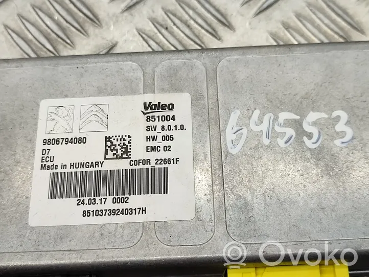 Citroen C4 II Picasso Module de contrôle vidéo 9806794080