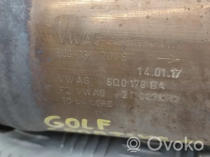 Volkswagen Golf Sportsvan Filtr cząstek stałych Katalizator / FAP / DPF 5Q0131701S