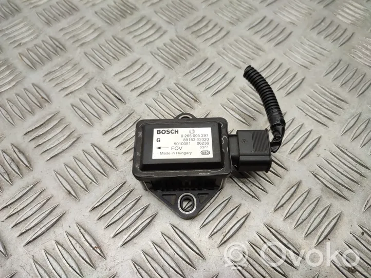 Toyota Avensis T250 Sensor ESP de aceleración de frecuencia del intermitente 0265005297