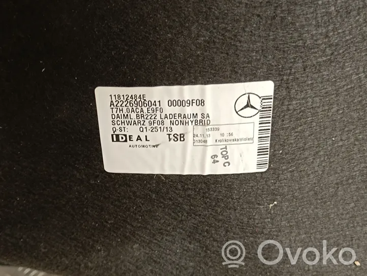 Mercedes-Benz S W222 Altro elemento di rivestimento bagagliaio/baule A2226906041