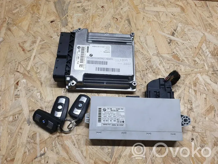 BMW 3 E90 E91 Kit centralina motore ECU e serratura 7801712