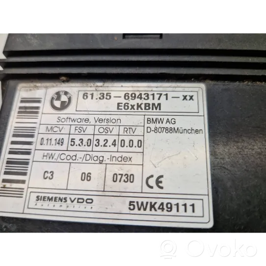 BMW 6 E63 E64 Moduł / Sterownik komfortu 6943171