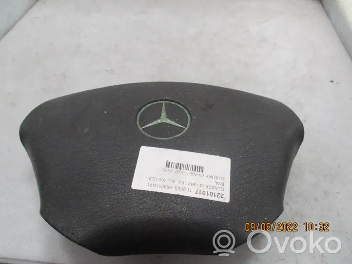 Mercedes-Benz ML W163 Poduszka powietrzna Airbag kierownicy A16346002989045