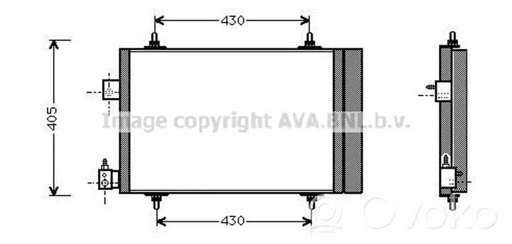 Peugeot 607 Radiateur condenseur de climatisation 6455CQ