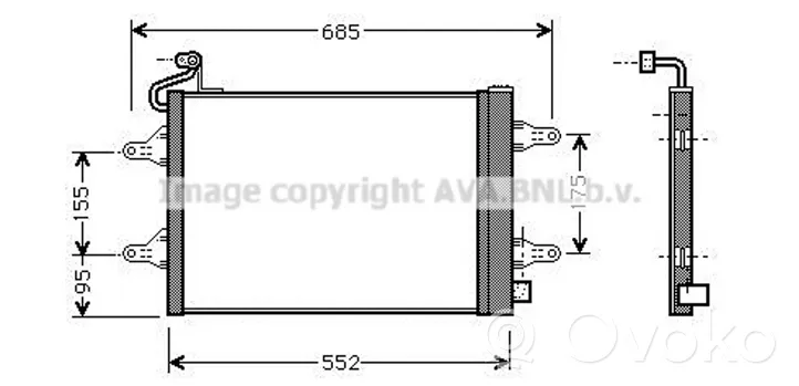 Volkswagen Fox Radiatore di raffreddamento A/C (condensatore) 5Z0820411E