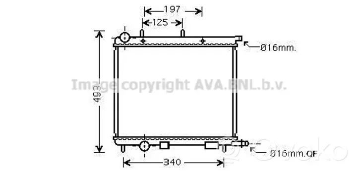 Peugeot 1007 Radiateur de refroidissement 1330W8