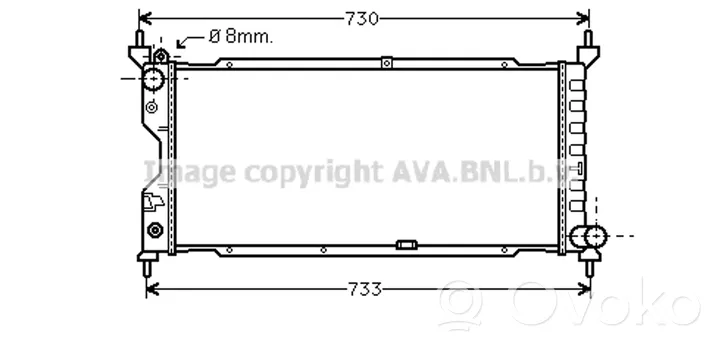 Opel Combo B Coolant radiator 90410049