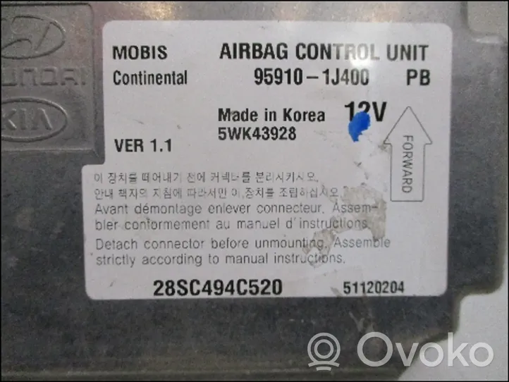 Hyundai i20 (PB PBT) Turvatyynyn ohjainlaite/moduuli 28SC494C520