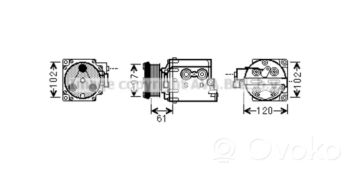 Ford Transit -  Tourneo Connect Compressore aria condizionata (A/C) (pompa) 5007968