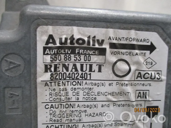 Renault Twingo I Turvatyynyn ohjainlaite/moduuli 8200402401