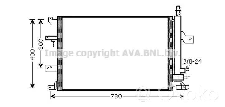 Volvo S60 A/C cooling radiator (condenser) 31267200