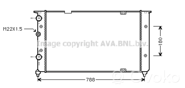 Volkswagen PASSAT B4 Radiateur de refroidissement 357121251B