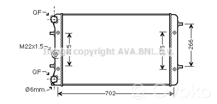 Volkswagen New Beetle Radiateur de refroidissement 1C0121253A