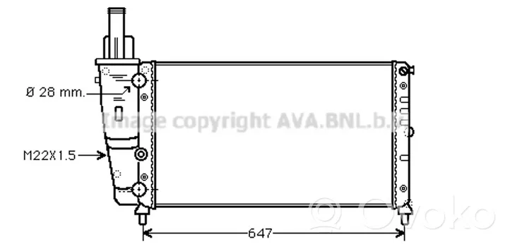 Fiat Punto (176) Jäähdyttimen lauhdutin 46465021