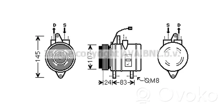 Chevrolet Matiz Kompresor / Sprężarka klimatyzacji A/C 95485075
