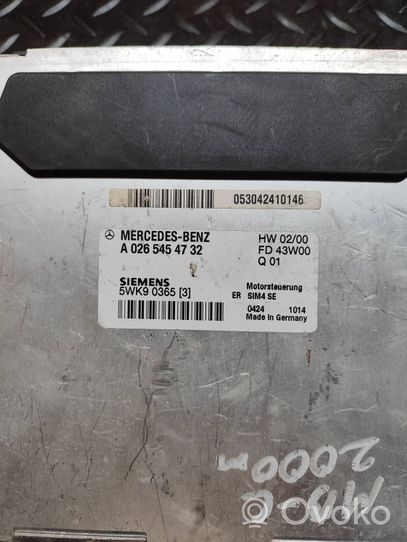 Mercedes-Benz C W203 Sterownik / Moduł ECU A0265454732