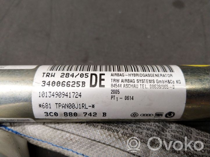 Volkswagen PASSAT B6 Poduszka powietrzna Airbag boczna 3C0880742B