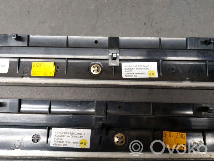 Audi A8 S8 D3 4E Moulure/baguette de porte avant 4E0867409