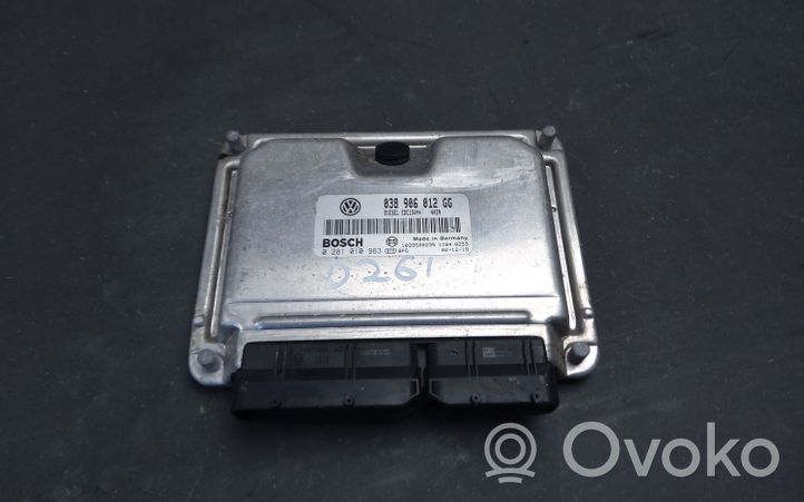 Volkswagen Bora Unité de commande, module ECU de moteur 038906012GG