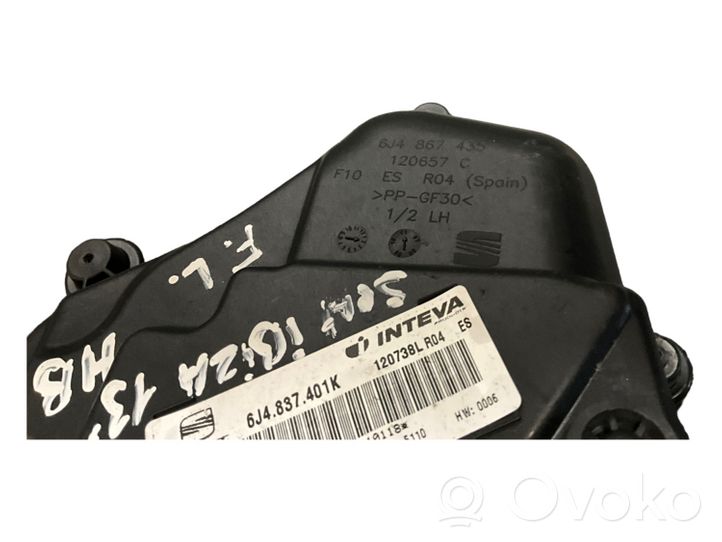 Seat Ibiza IV (6J,6P) Mechanizm podnoszenia szyby przedniej bez silnika 6J4837401K