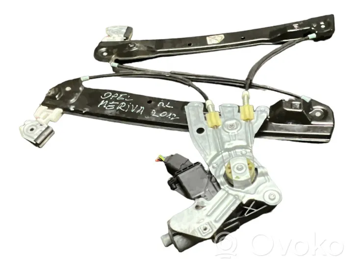 Opel Meriva B Front door window regulator with motor 13354547