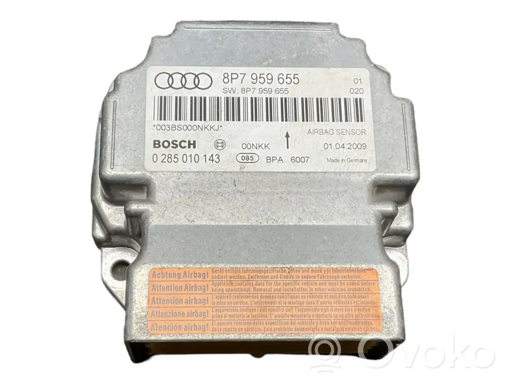 Audi A3 S3 A3 Sportback 8P Oro pagalvių valdymo blokas 8P7959655