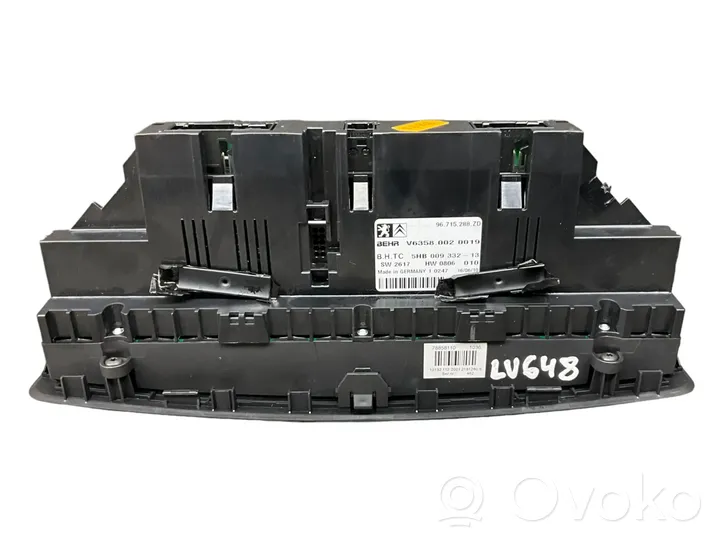 Citroen C5 Gaisa kondicioniera / klimata kontroles / salona apsildes vadības bloks (salonā) 96715288ZD