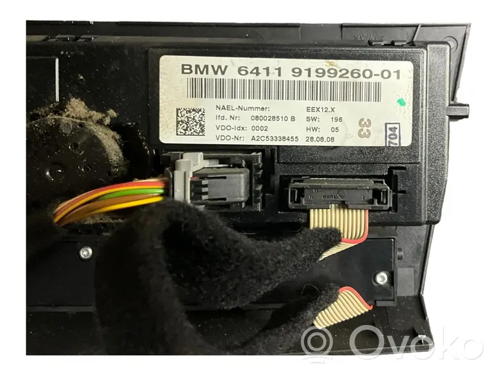 BMW 3 E90 E91 Climate control unit 919926001