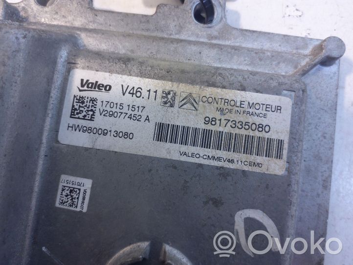 Citroen C3 Calculateur moteur ECU 9817335080