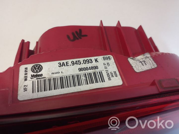 Volkswagen PASSAT B7 Luci posteriori del portellone del bagagliaio 3AE945093K