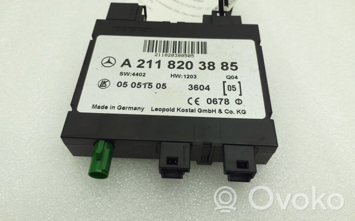 Mercedes-Benz CLS C219 Module de contrôle sans clé Go A2118203885