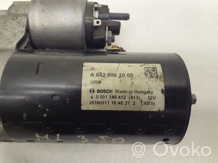 Mercedes-Benz ML W166 Starter motor A6429061000