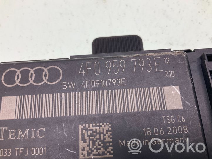 Audi A6 S6 C6 4F Unité de commande module de porte 4F0959793E