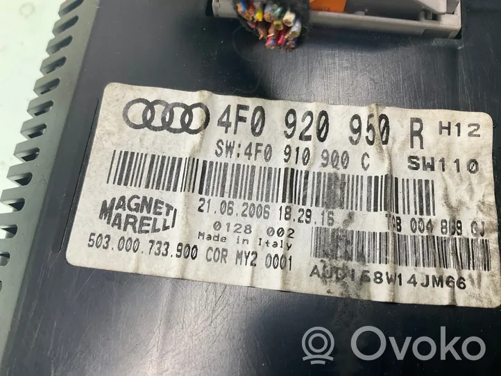 Audi A6 S6 C6 4F Spidometras (prietaisų skydelis) 4F0920950R