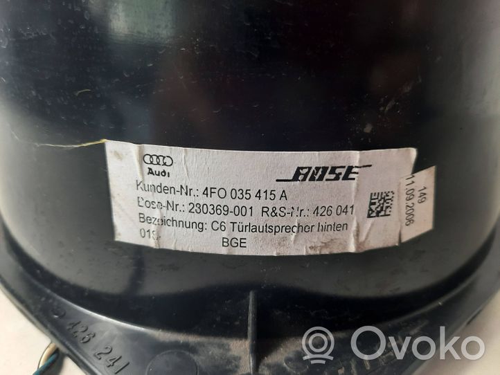 Audi A6 S6 C6 4F Enceinte de porte arrière 4FO035415A