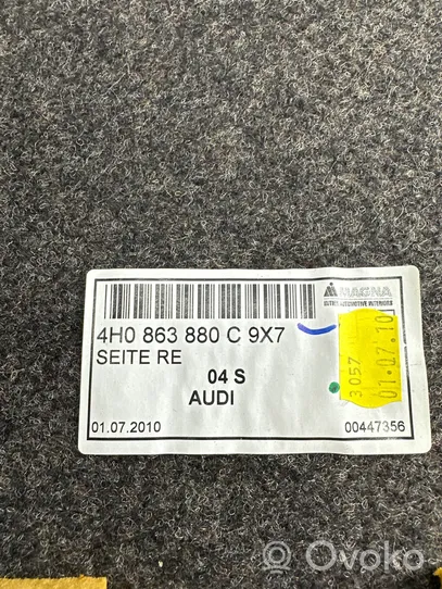 Audi A8 S8 D4 4H Rivestimento pannello laterale del bagagliaio/baule 4H0863880C