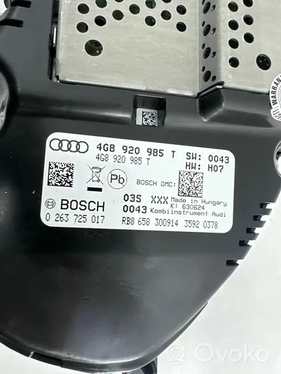 Audi A7 S7 4G Spidometrs (instrumentu panelī) 4G8920985T